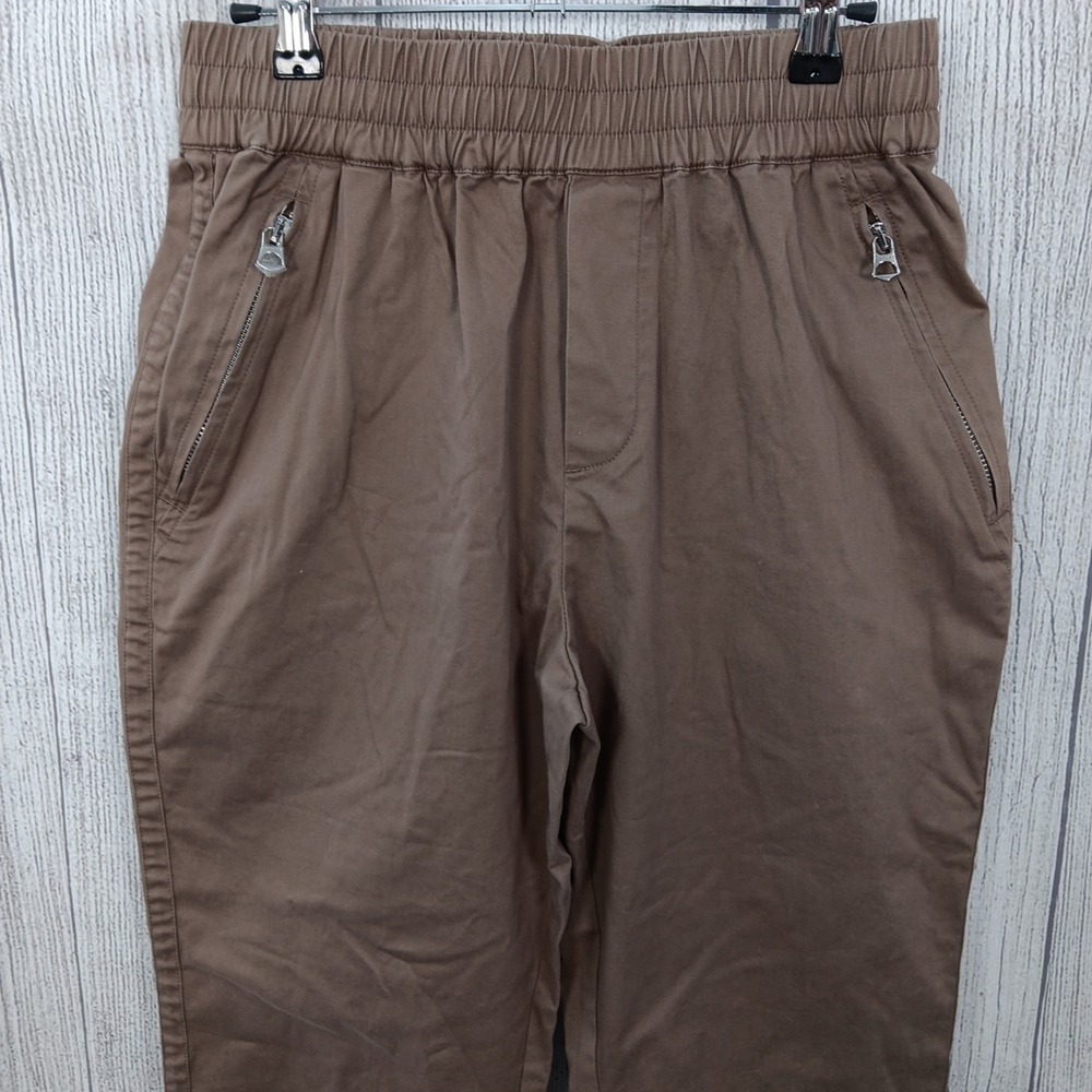 Varley Pants Womens Small Fossil Marbern Tapered Cuff Soft Cotton Twill Pockets